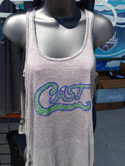 Ladie's Flowy Racerback Tank-Water