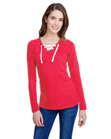 Sleeve Fine Jersey Lace-Up T-Shirt-Edisonbb