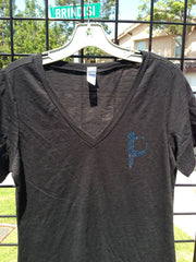 Women's Slub Jersey V Neck-Para