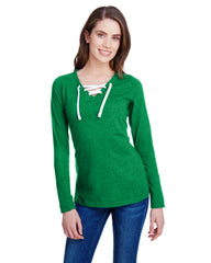 Sleeve Fine Jersey Lace-Up T-Shirt-Edisonbb