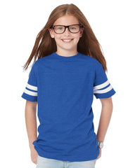 Youth Football V-Neck Fine Jersey Tee-EGA