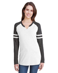 LAT Ladies' Gameday Mash-Up Long Sleeve Fine Jersey T-Shirt