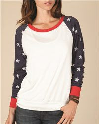 Ladies' Printed Eco-Jersey Slouchy Pullover