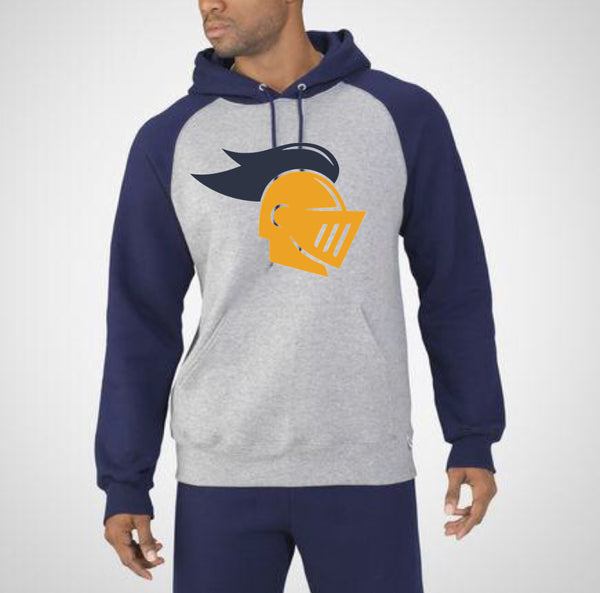 UNISEX Dri Power® Colorblock Raglan Hooded Pullover Sweatshirt-K