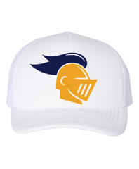 Curved Visor Foam Trucker with White Front Panel-k