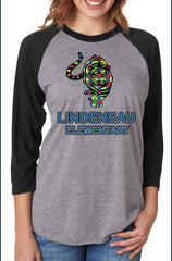 Unisex Triblend 3/4-Sleeve Raglan-le