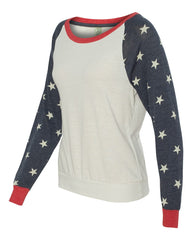 Ladies' Printed Eco-Jersey Slouchy Pullover