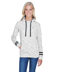 Ladies' Melange Scuba Neck Sweatshirt-Edisonbb