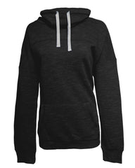 Women's Melange Fleece Cowl Neck Pullover-Ega