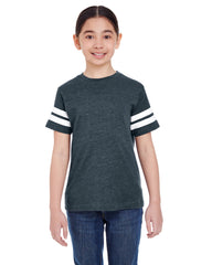 Youth Football V-Neck Fine Jersey Tee-UNH