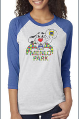 Unisex Triblend 3/4-Sleeve Raglan-menlo