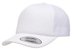 Curved Visor Foam Trucker with White Front Panel