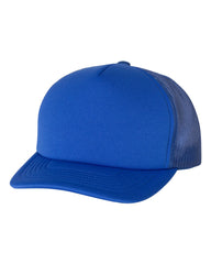Curved Visor Foam Trucker with White Front Panel-k