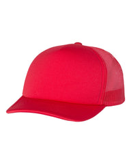 Curved Visor Foam Trucker with White Front Panel-k