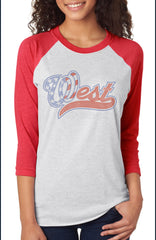 Unisex Triblend 3/4-Sleeve Raglan-bw
