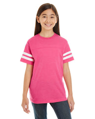 Youth Football V-Neck Fine Jersey Tee-EGA