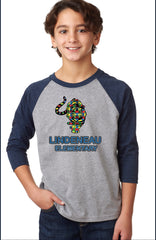 Youth CVC 3/4-Sleeve Raglan-le