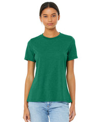Womens Relaxed Fit Triblend Jersey Crew Neck Short sleeve-cc