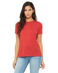 Womens Relaxed Fit Triblend Jersey Crew Neck Short sleeve-cc