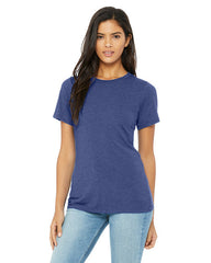 Womens Relaxed Fit Triblend Jersey Crew Neck Short sleeve-cc