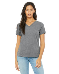 Women Relaxed Triblend V Neck Short Sleeve-UNH
