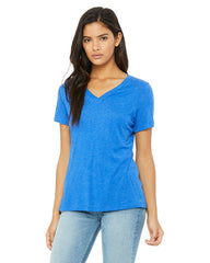 Women Relaxed Triblend V Neck Short Sleeve-UNH