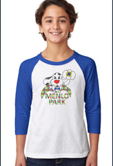 Youth CVC 3/4-Sleeve Raglan-mp
