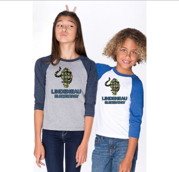 Youth CVC 3/4-Sleeve Raglan-le