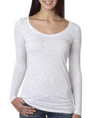 Women's Triblend Long Sleeve Scoopneck Tee-peg