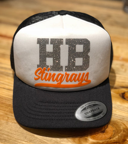 Curved Visor Foam Trucker with White Front Panel
