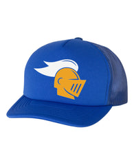 Curved Visor Foam Trucker with White Front Panel-k