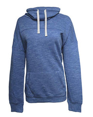 Women's Melange Fleece Cowl Neck Pullover-Ega