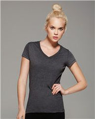 Ladies' Short Sleeve V-Neck Jersey T-Shirt-water