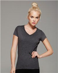 Ladies' Short Sleeve V-Neck Jersey T-Shirt-water