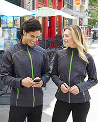 North End Sport Red Mens Flux Mélange Bonded Fleece Jacket-ehs
