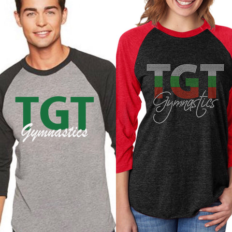 Unisex Triblend 3/4-Sleeve Raglan-TGT