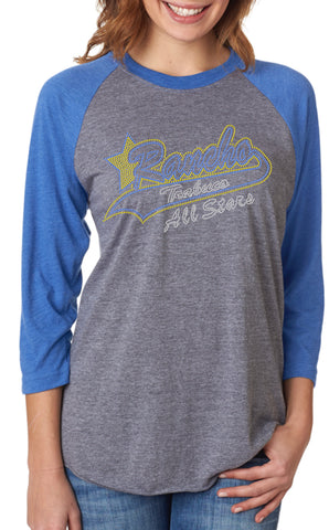 Unisex Triblend 3/4-Sleeve Raglan-rtas