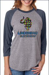 Unisex Triblend 3/4-Sleeve Raglan-le