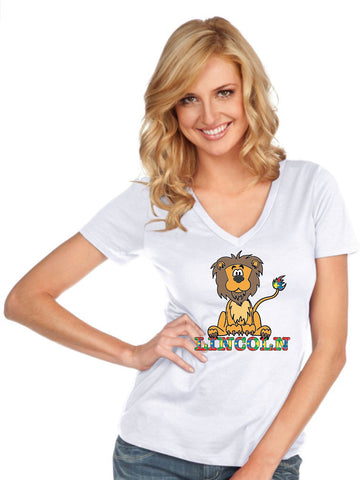 Women & Juniors Jersey Deep V Neck Short Sleeve-LL