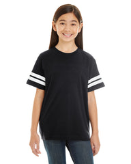 Youth Football V-Neck Fine Jersey Tee-cc