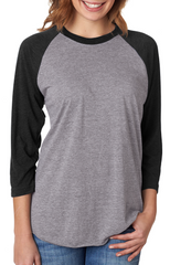 Unisex Triblend 3/4-Sleeve Raglan-le