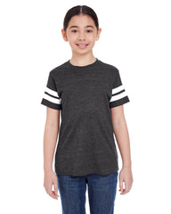 Youth Football V-Neck Fine Jersey Tee-UNH