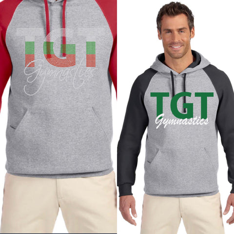 UNISEX Dri Power® Colorblock Raglan Hooded Pullover Sweatshirt-TGT