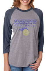 Unisex Triblend 3/4-Sleeve Raglan-k