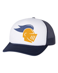 Curved Visor Foam Trucker with White Front Panel-k