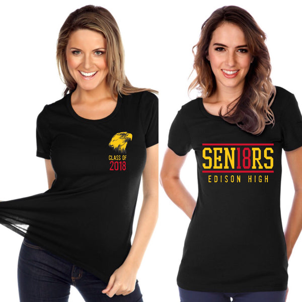 Womens & Juniors Jersey Crew Neck Short sleeve-EHS
