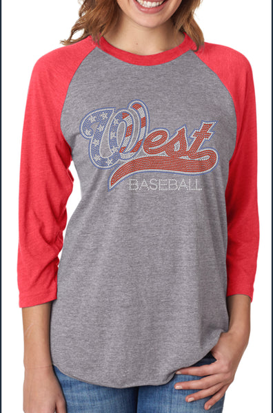 Unisex Triblend 3/4-Sleeve Raglan-bw