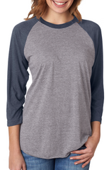Unisex Triblend 3/4-Sleeve Raglan-le