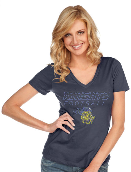 Women & Juniors Jersey Deep V Neck Short Sleeve-k