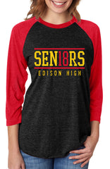 Unisex Triblend 3/4-Sleeve Raglan-e18